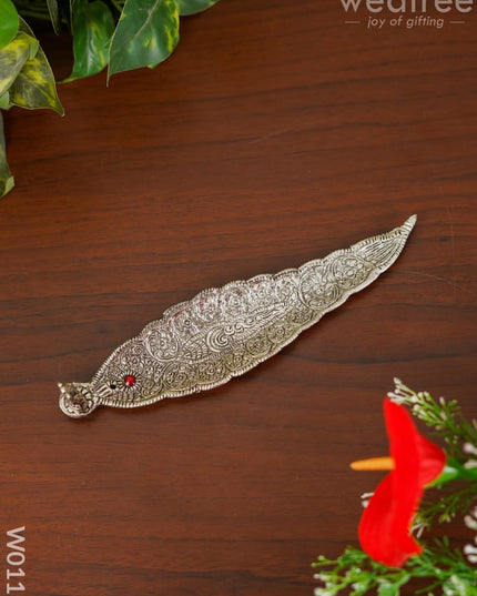 Leaf Agarbathi Stand Oxidised Ganesh - W0115 Pooja Utilities