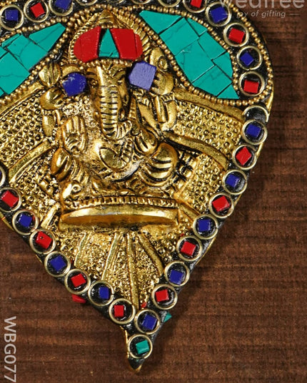 White Metal Leaf Ganesha - Wbg0770 Divine Figurines