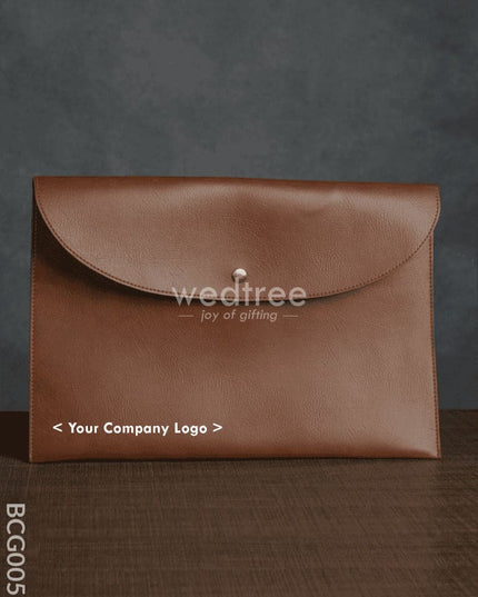 Leather Folder - Brown Bcg0058 Branding