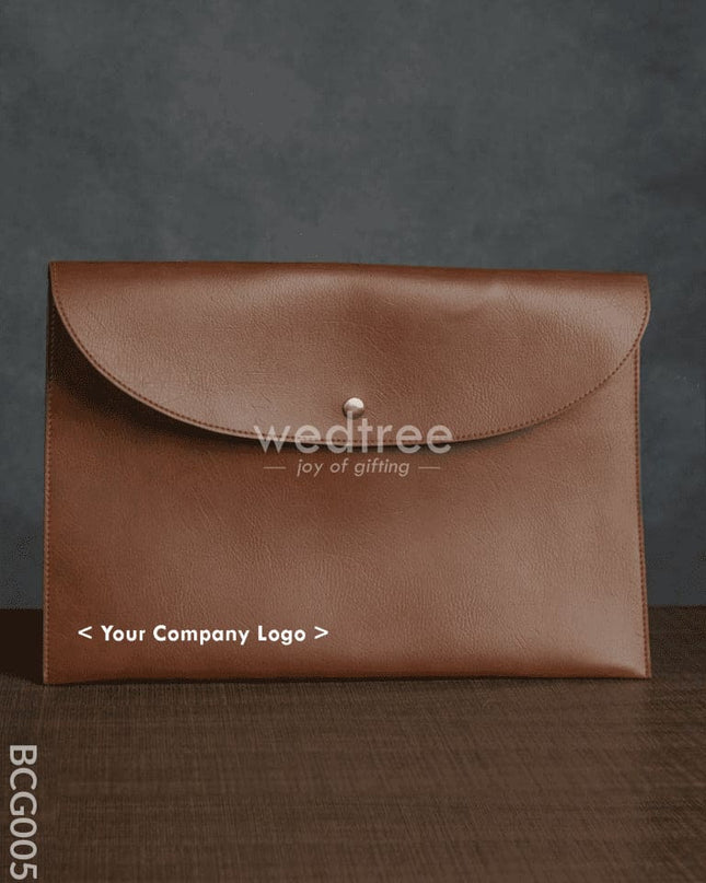 Leather Folder - Brown Bcg0058 Branding