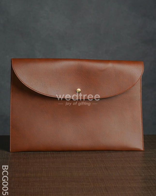 Leather Folder - Brown Bcg0058 Branding