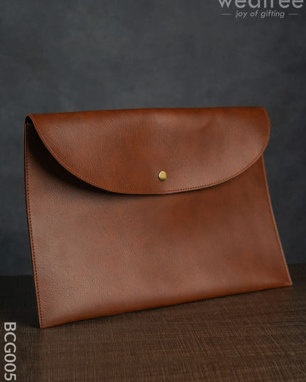 Leather Folder - Brown Bcg0058 Branding