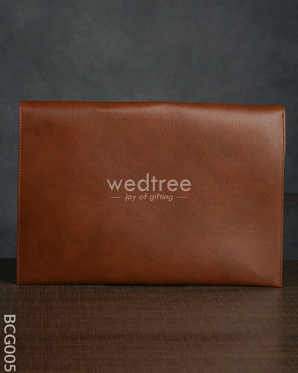 Leather Folder - Brown Bcg0058 Branding