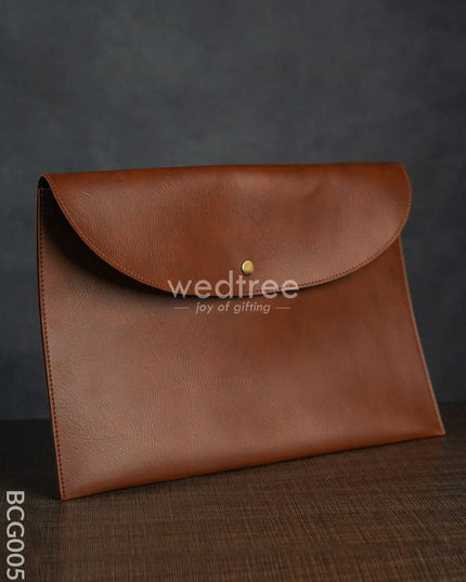 Leather Folder - Brown Bcg0058 Branding