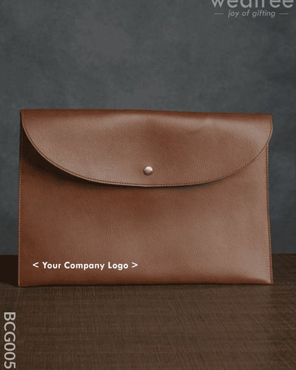 Leather Folder - Brown Bcg0058 Branding