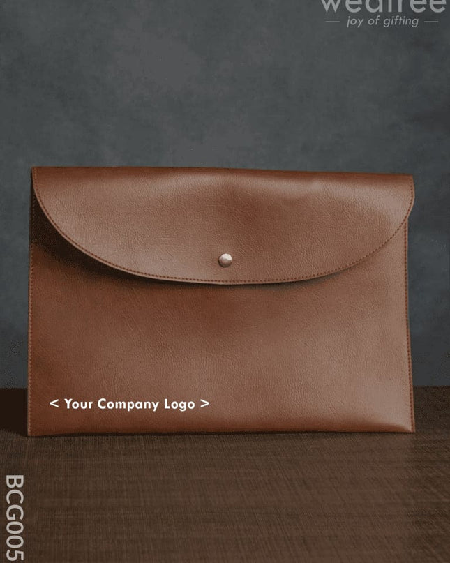 Leather Folder - Brown Bcg0058 Branding
