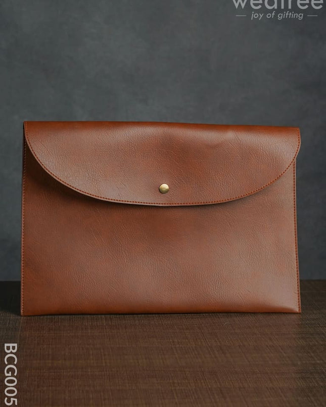 Leather Folder - Brown Bcg0058 Branding