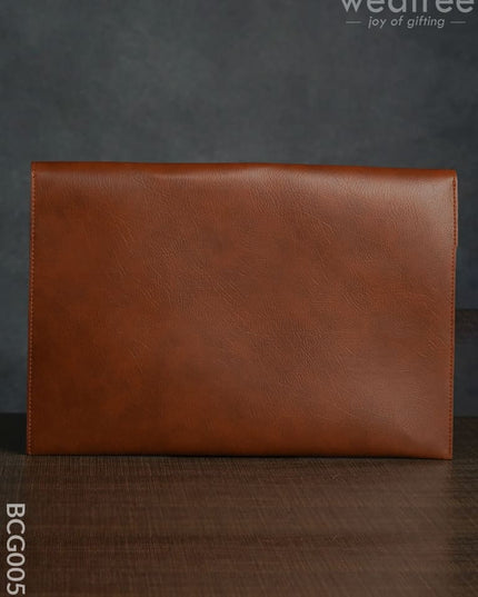 Leather Folder - Brown Bcg0058 Branding