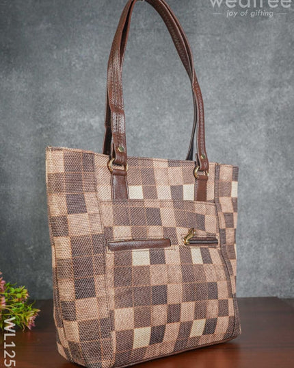 Leather Hand Bag With Handle - Wl1250 Regular Handbags