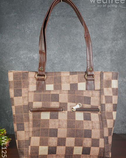 Leather Hand Bag With Handle - Wl1250 Regular Handbags