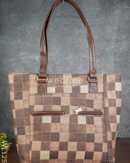 Leather Hand Bag With Handle - Wl1250 Regular Handbags