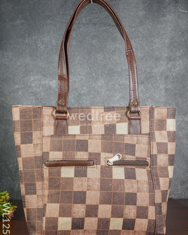 Leather Hand Bag With Handle - Wl1250 Regular Handbags