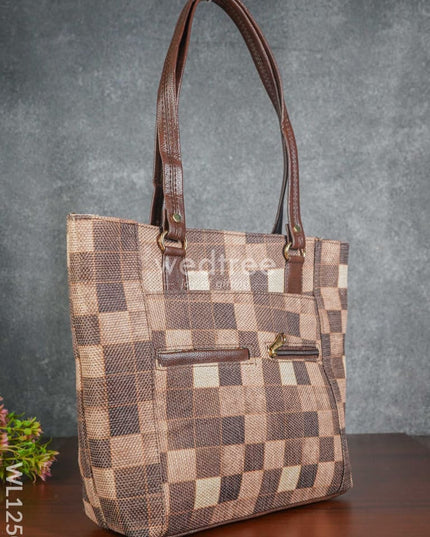 Leather Hand Bag With Handle - Wl1250 Regular Handbags