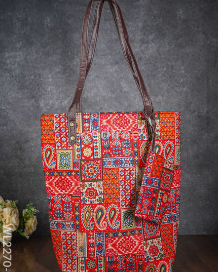 Leather Handbag With Purse - Wl2270-2 Regular Handbags
