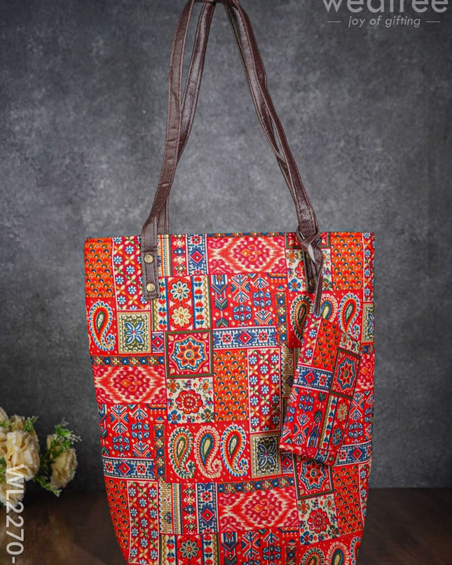 Leather Handbag With Purse - Wl2270-2 Regular Handbags