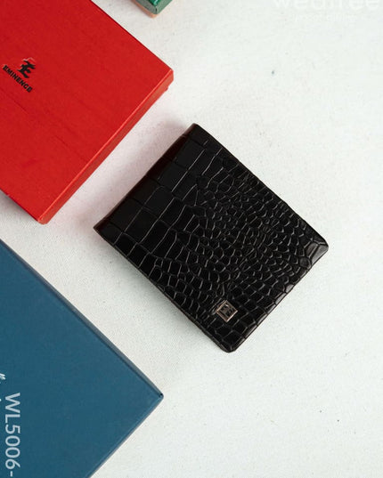 Leather Men’s Wallet - Black - WL5006-2 Bags & Wallets