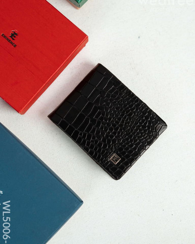 Leather Men’s Wallet - Black - WL5006-2 Bags & Wallets