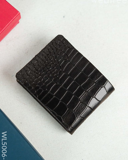 Leather Men’s Wallet - Black - WL5006-2 Bags & Wallets