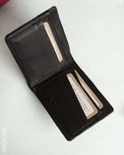 Leather Men’s Wallet - Black - WL5006-2 Bags & Wallets