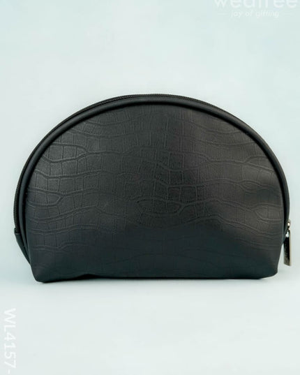 Leather Pouch - Black - WL4157-2 - Bags & Wallets