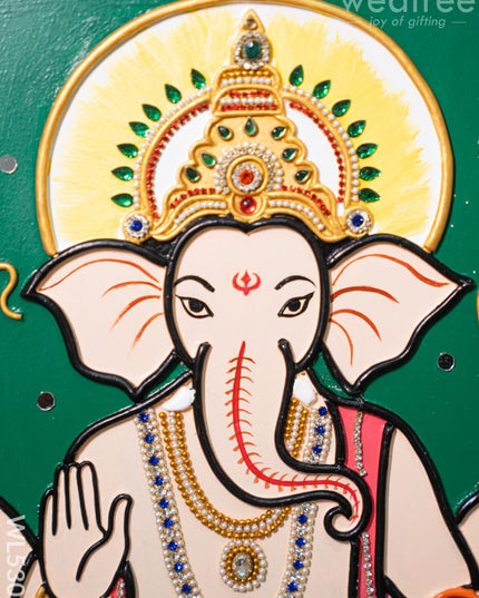Lippan Art: Ganesha Hanging Frame - 16 x 14 inch - WL5302 - Lippan Art