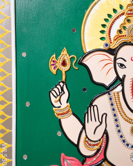 Lippan Art: Ganesha Hanging Frame - 16 x 14 inch - WL5302 - Lippan Art