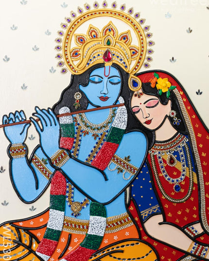 Lippan Art: Krishna Hanging Frame - 20 x 16 inch - WL5307 - Lippan Art