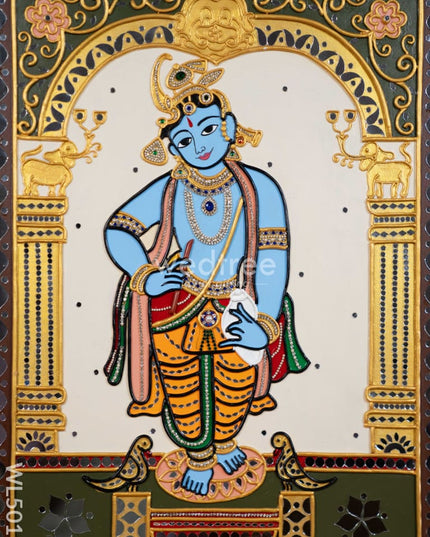 Lippan Art: Lord Krishna Hanging Frame - 24 x 18 inch - WL5011 Frames