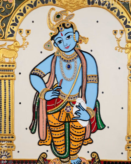 Lippan Art: Lord Krishna Hanging Frame - 24 x 18 inch - WL5011 Frames