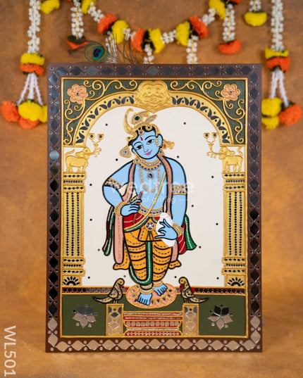 Lippan Art: Lord Krishna Hanging Frame - 24 x 18 inch - WL5011 Frames
