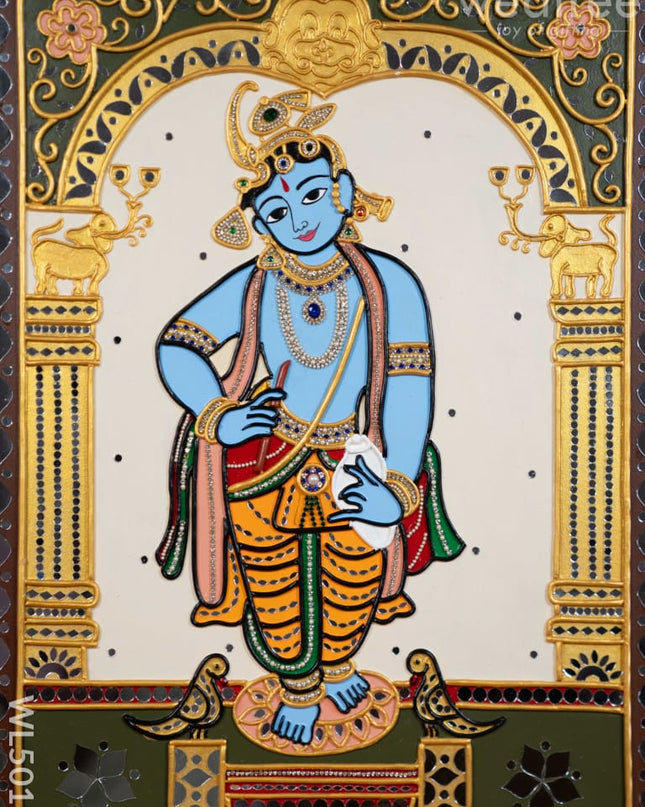 Lippan Art: Lord Krishna Hanging Frame - 24 x 18 inch - WL5011 Frames
