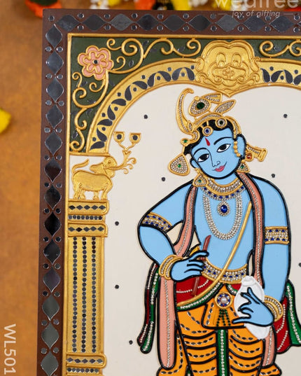 Lippan Art: Lord Krishna Hanging Frame - 24 x 18 inch - WL5011 Frames