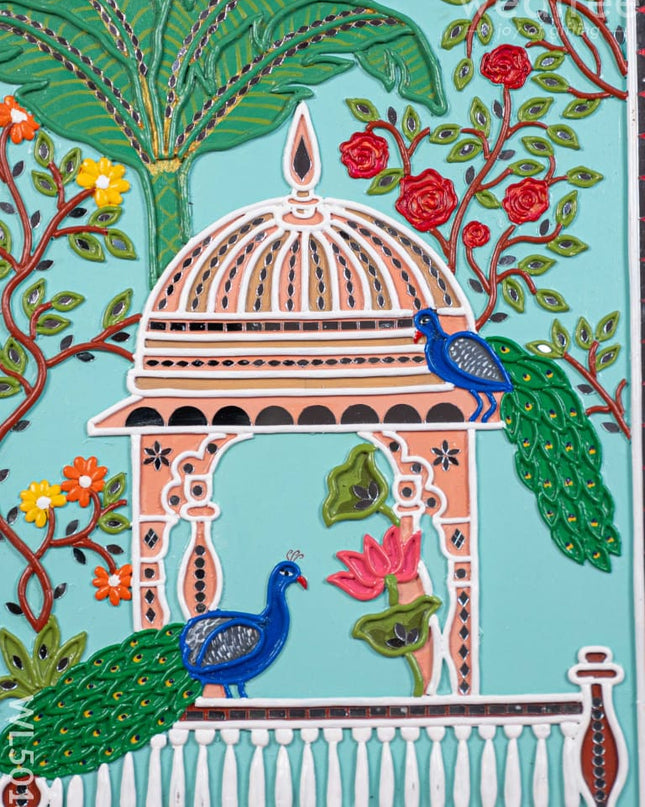 Lippan Art: Peacock Hanging Frame - 20 x 16 inch - WL5014 Frames