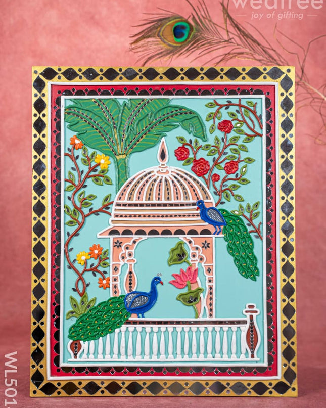 Lippan Art: Peacock Hanging Frame - 20 x 16 inch - WL5014 Frames