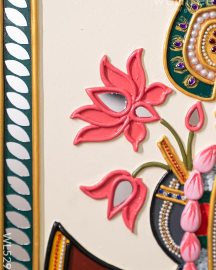 Lippan Art: Shreenathji Hanging Frame - 20 x 16 inch - WL5295 - Lippan Art