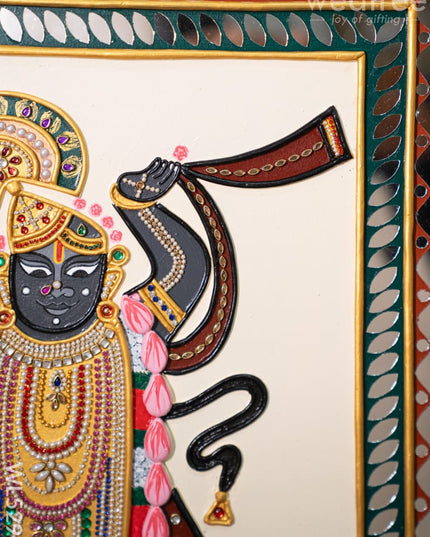 Lippan Art: Shreenathji Hanging Frame - 20 x 16 inch - WL5295 - Lippan Art