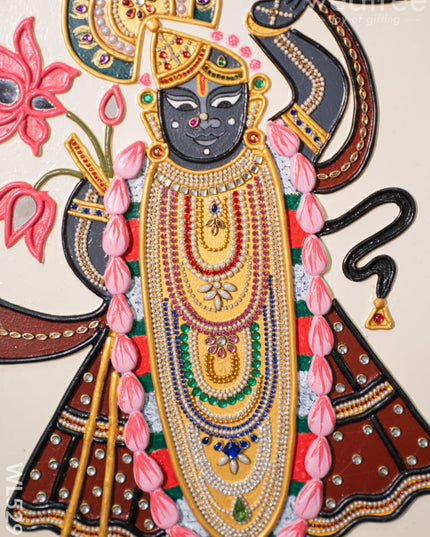 Lippan Art: Shreenathji Hanging Frame - 20 x 16 inch - WL5295 - Lippan Art