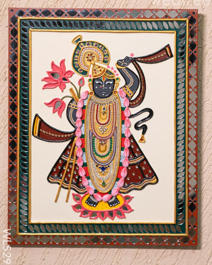 Lippan Art: Shreenathji Hanging Frame - 20 x 16 inch - WL5295 - Lippan Art