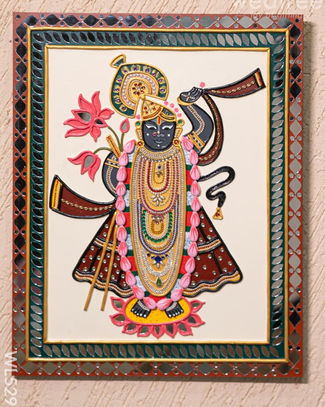 Lippan Art: Shreenathji Hanging Frame - 20 x 16 inch - WL5295 - Lippan Art