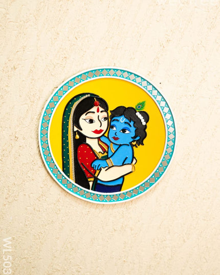 Lippan Art: Yashoda And Krishna Frame - 12 inch - WL5038 Lippan Art