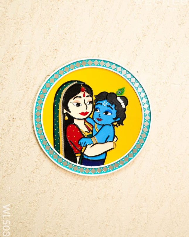 Lippan Art: Yashoda And Krishna Frame - 12 inch - WL5038 Lippan Art