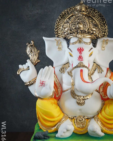 Lord Ganesha Idol - Polyresin Wl3163 Showpieces