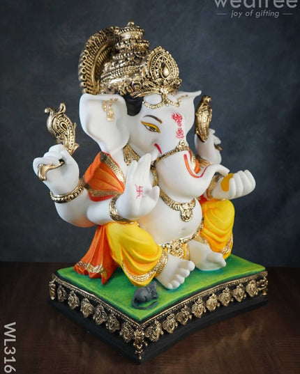 Lord Ganesha Idol - Polyresin Wl3163 Showpieces