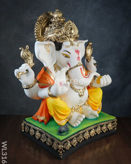 Lord Ganesha Idol - Polyresin Wl3163 Showpieces
