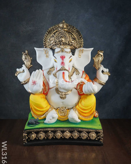 Lord Ganesha Idol - Polyresin Wl3163 Showpieces