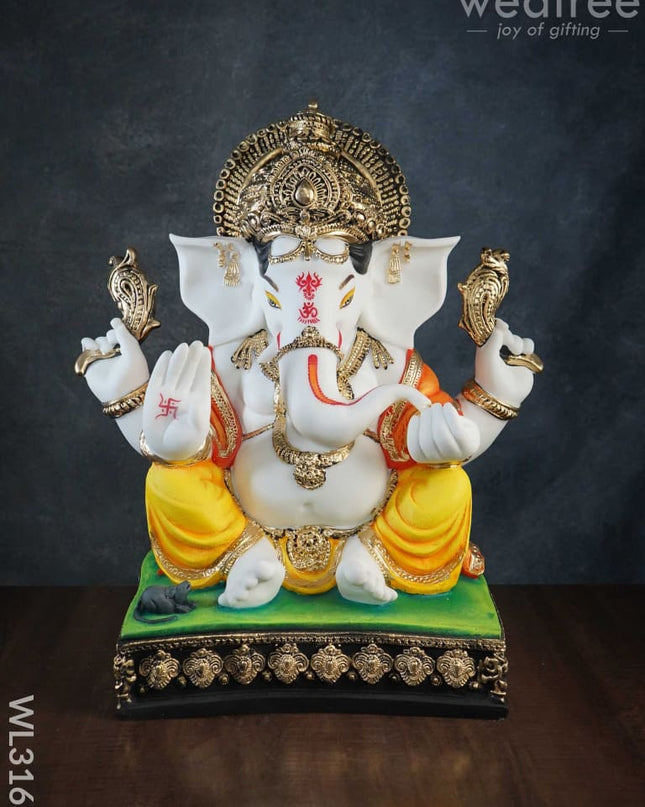 Lord Ganesha Idol - Polyresin Wl3163 Showpieces