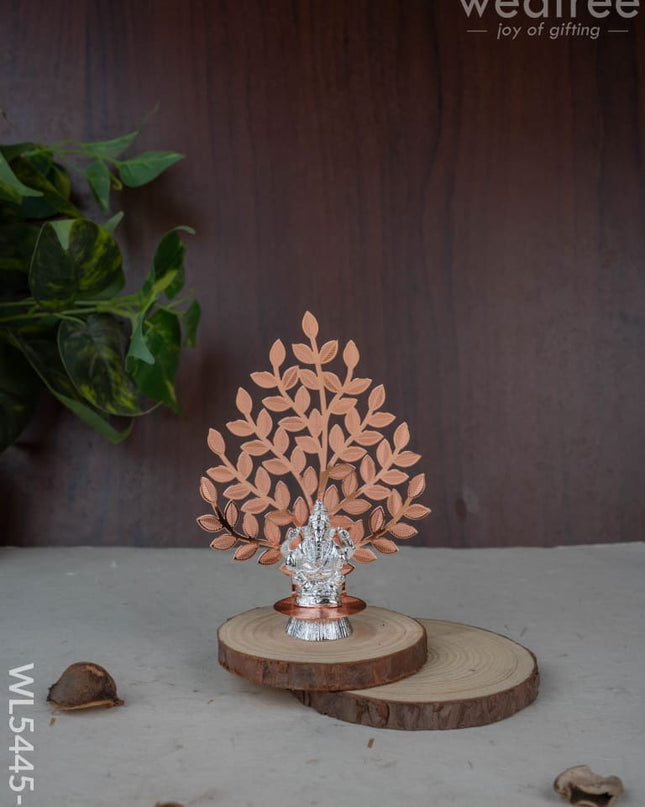 Lord Ganesha Idol with Tree of Prosperity - Copper - WL5445-1 - EPNS Gifts