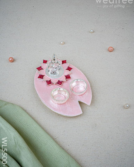 Lord Ganesha Manjal-Kumkum Holder - Pink - WL5500-1 - EPNS Gifts