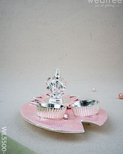 Lord Ganesha Manjal-Kumkum Holder - Pink - WL5500-1 - EPNS Gifts