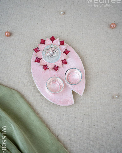 Lord Ganesha Manjal-Kumkum Holder - Pink - WL5500-1 - EPNS Gifts
